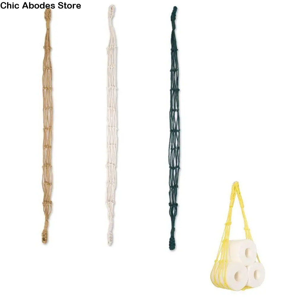 

Hanging Toilet Paper Towel Holders Bathroom Decor Wall Mounted Towel Rack Kitchen Basket Nordic Style Tissue Stand for Home