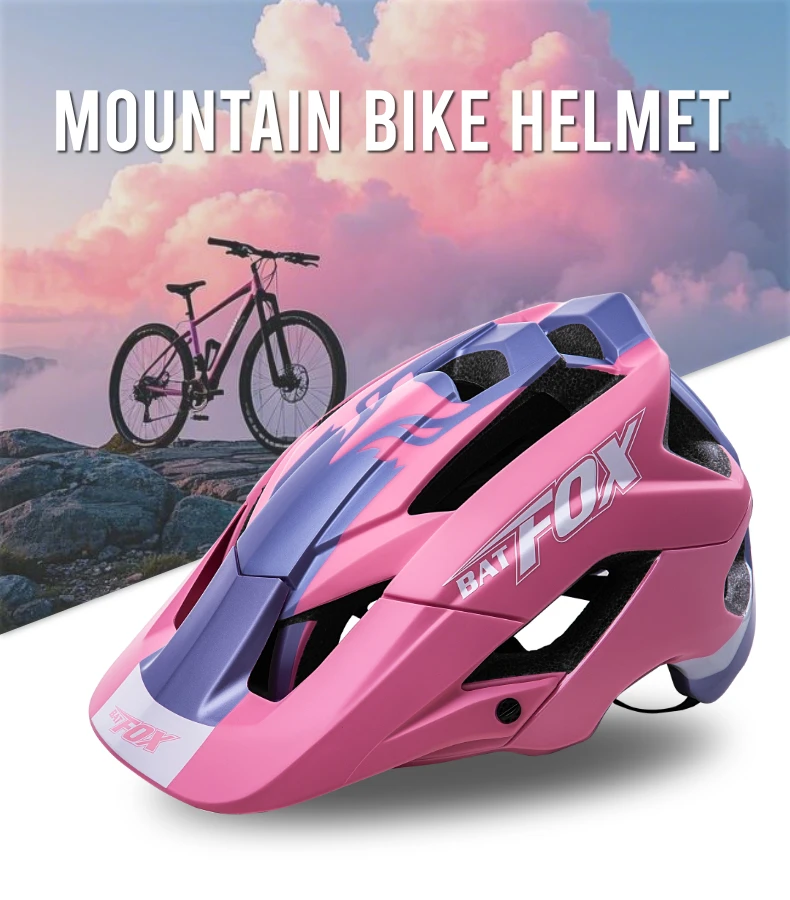 BATFOX Fahrradhelme für Herren und Damen, leichter Rennrad- und Mountainbike-Helm, MTB-Fahrsicherheitshelm, Elektroroller-Fahrradausrüstung – Detail 1