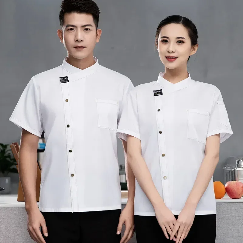 Chef traspirante Hotel Men Catering Kitchen Food Uniform Chef Workwear Serive Restaurant Jacket