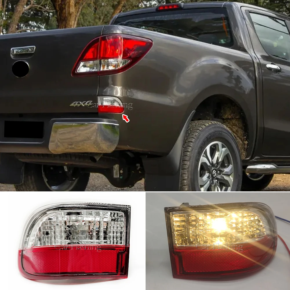 Car Rear Bumper Reflector Light For Mazda BT50 BT-50 UP UR 2012-2020 Rear Fog Lamp Brake Signal Light Car Accessories