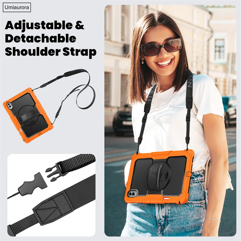 

For Samsung Tab S11 11 inch SM-X730 X736B S11 Ultra 14.6" X930 X936B Heavy Duty Rugged Tablet Case Stand Strap Shockproof Funda