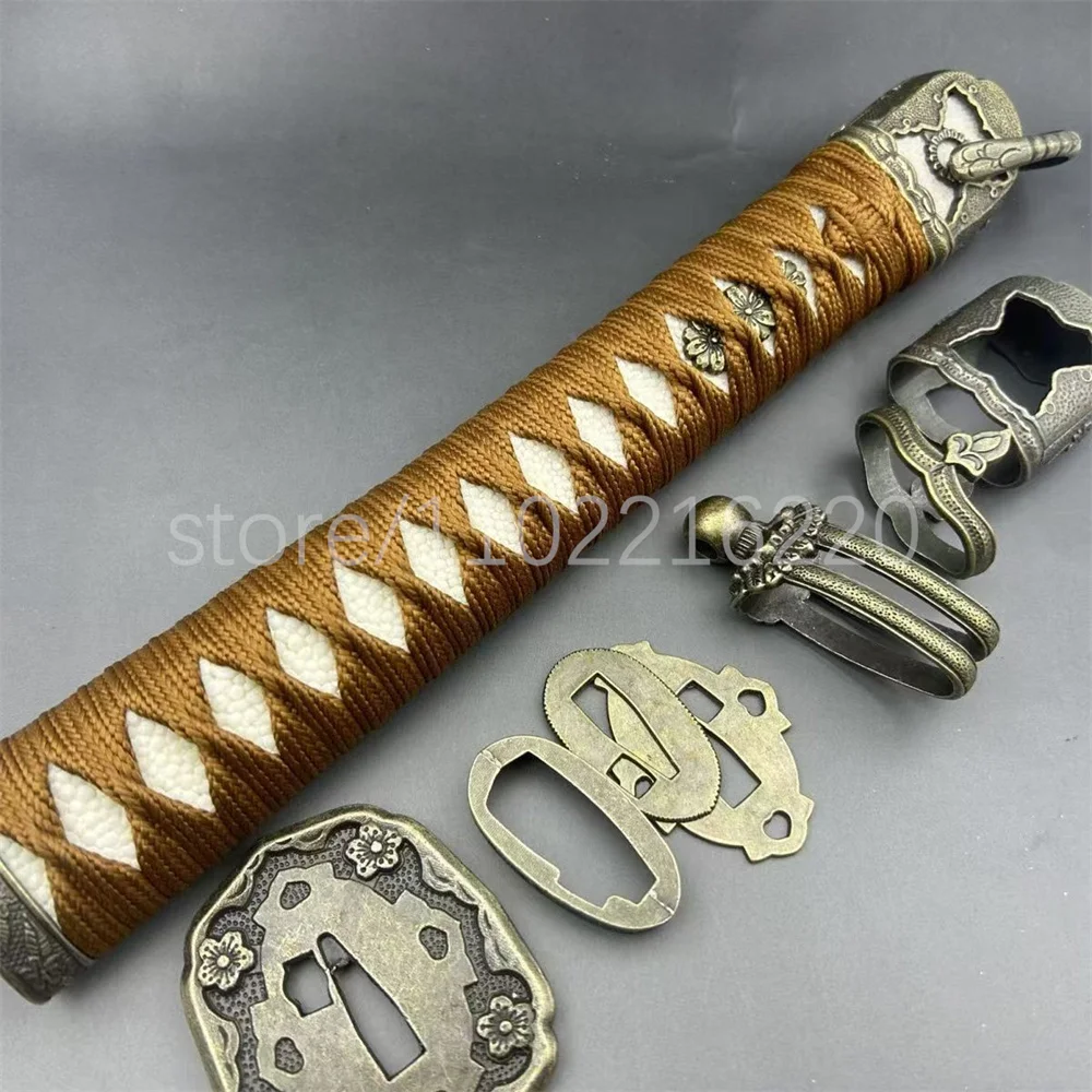 A Set High Quality 95Military Sword Tsuka For Japanese Military Sword TaChi Samurai Katana Guard Tsuba+Handle+Koiguch Fittings