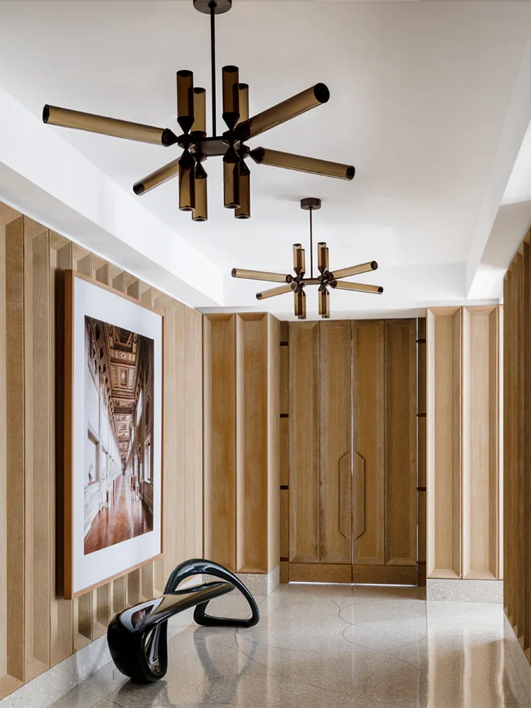 

Арт-деко дизайн люстры из блестящего стекла элегантные алюминиевые предметы для дома креативные светодиодные светильники с регулируемой яркостью для гостиной