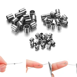 120-150Pcs/lot 1.5-4.0mm Stopper Spacer Crimp Tube Beads Crimp End Beads Connectors For DIY Jewelry Making Accessories Supplies