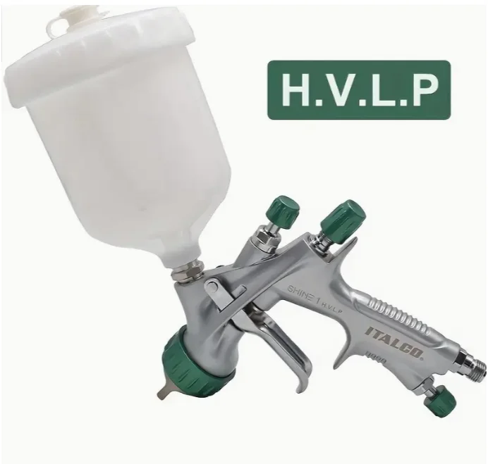 الولايات المتحدة الأمريكية العلامة التجارية الأصلية ITALCO SHINE 1 H.V.L.P مسدس رش الطلاء 1.3 طرف 600 مللي كوب 43 رطل لكل بوصة مربعة أقصى ضغط