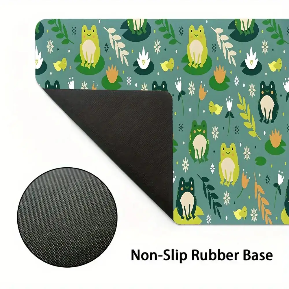 かわいい緑のカエルマウスパッド大型ゲーミングマウスパッドXXLマウスパッド滑り止めデスクアクセサリー美的ラップトップタブレットマットPCプレイマット