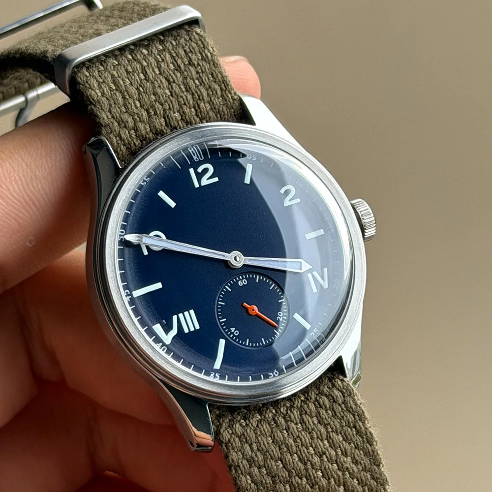 California Blue Formal Business Watch Sterile Manual Mechanical Watch Waterproof Men's Watch Relogio Masculino ZLONF view 6