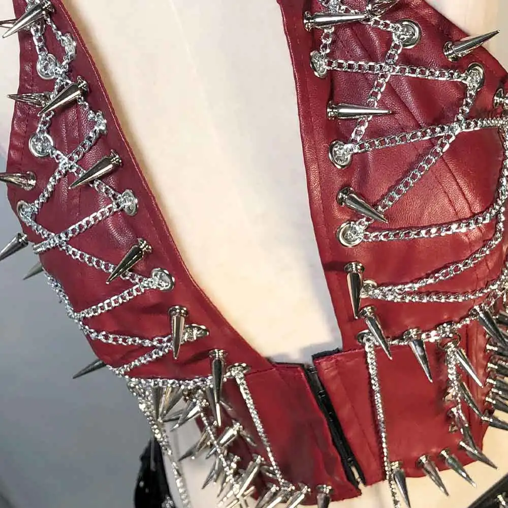 Goth Tops Scene Festival Bra Rave Outfits Boho Grunge Harajuku Y2K Punk Rock Clothes Spiked Emo Clothing Gothic Tank