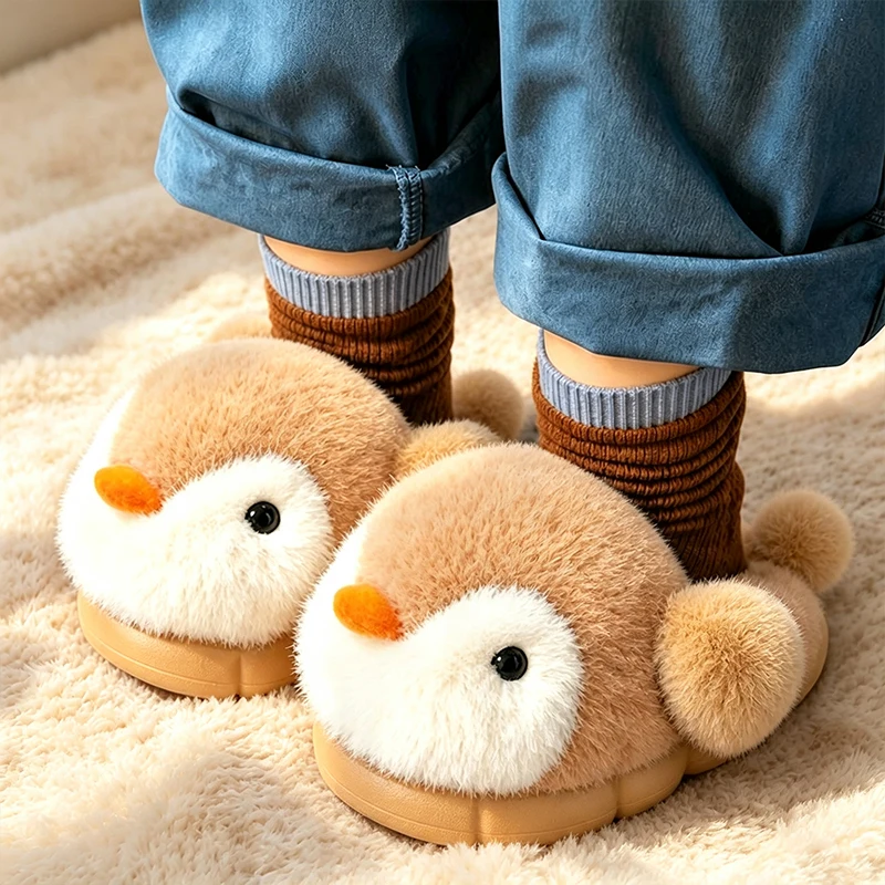 Kışlık Çocuk Karikatür Penguen - Kids Indoor Outdoor Slippers incelemesi ve fiyatı