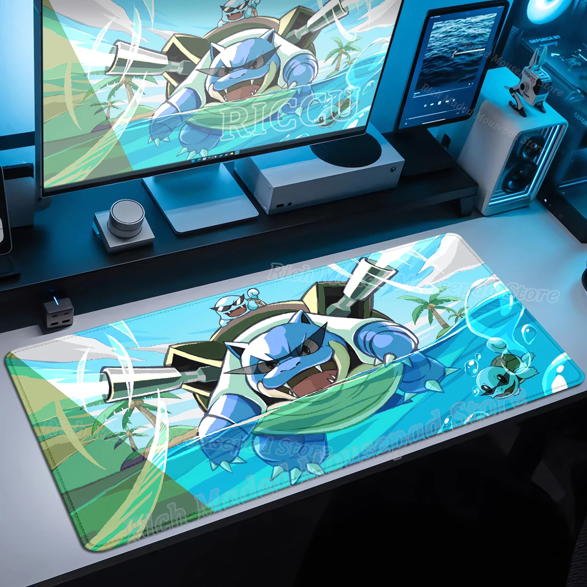 Anime Pokemon Mouse Pad XXL 90x40cm Mousepad Computer Keyboard Pad Computer Accessories Non-slip Squirtle PC Extended Desk Mat
