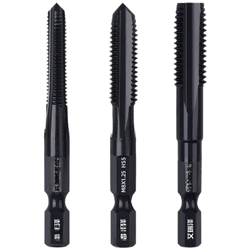 Precision Ground Straight For flute Tap Set with Hex Shank for Consistent Thread Formation in Metal Threading Applications