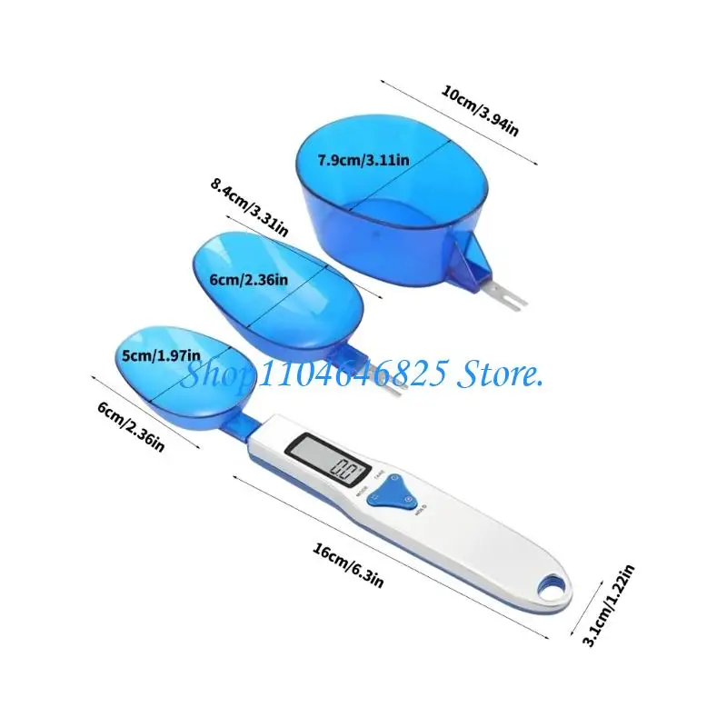 Electronic Weighing Scale with 3 Included Measuring Spoons for Precise Measurement Kitchen Accessory