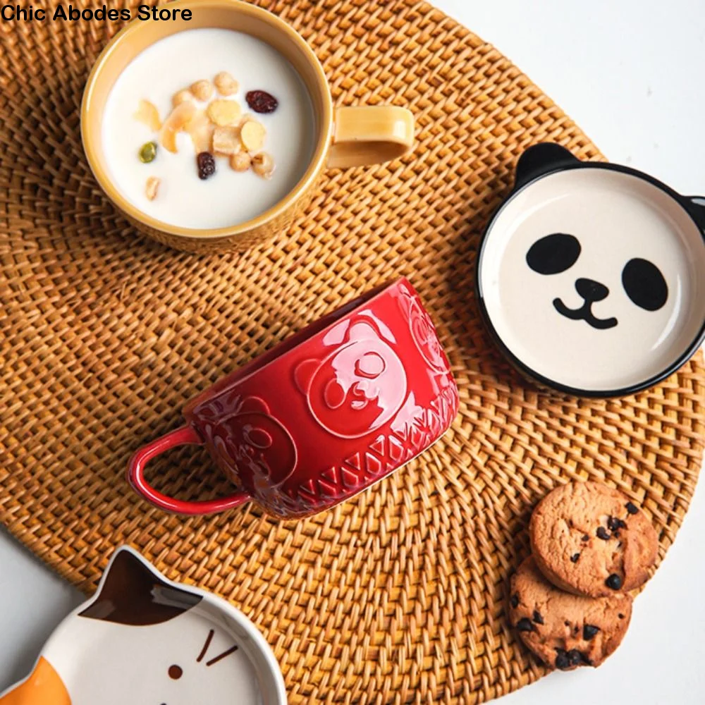 Alpaca Panda Ceramic Novelty Cute Animals Creative Coffee Mug Tumbler Cup Drinkware Tea Cup
