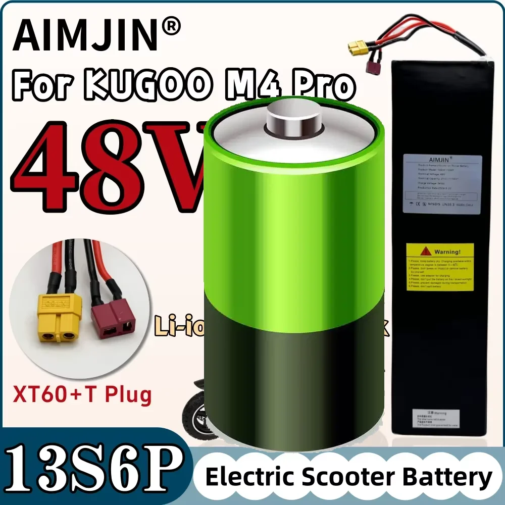 

13S6P original lithium battery 48V 21AH suitable for KUGOO M4 Pro electric scooter battery 21000mAh large capacity