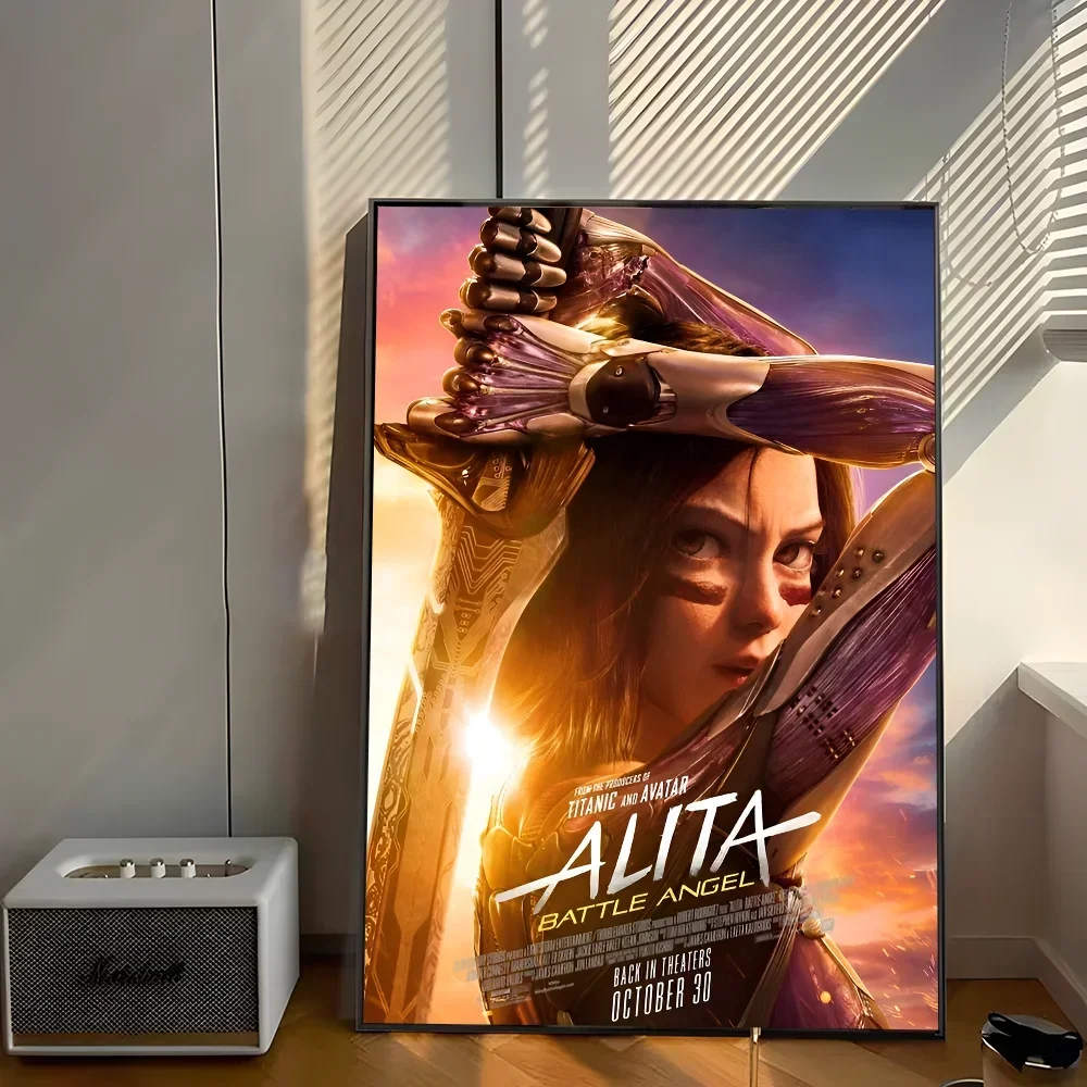 Alita Battle Angel Poster Self-adhesive Art Poster Whitepaper Prints Posters Artwork Home Decor