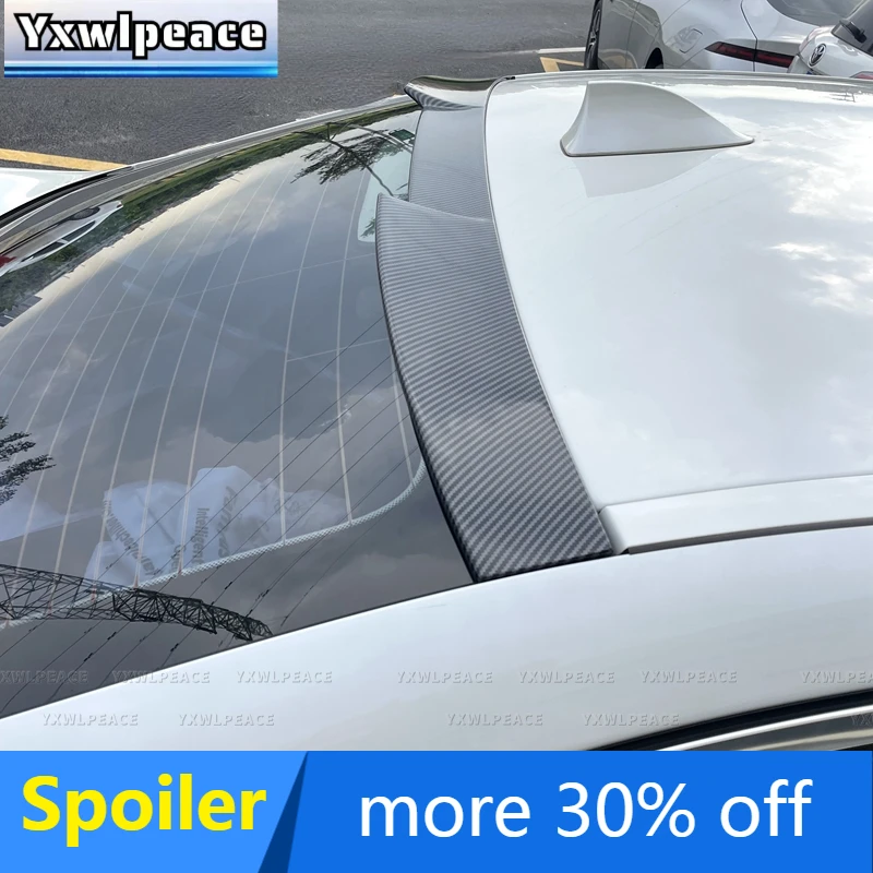 Para BMW 5 Series F10 Spoiler 528i 535i 550i 2011-2017 ABS de alta calidad negro brillante/aspecto de fibra de carbono alerón de techo de ventana