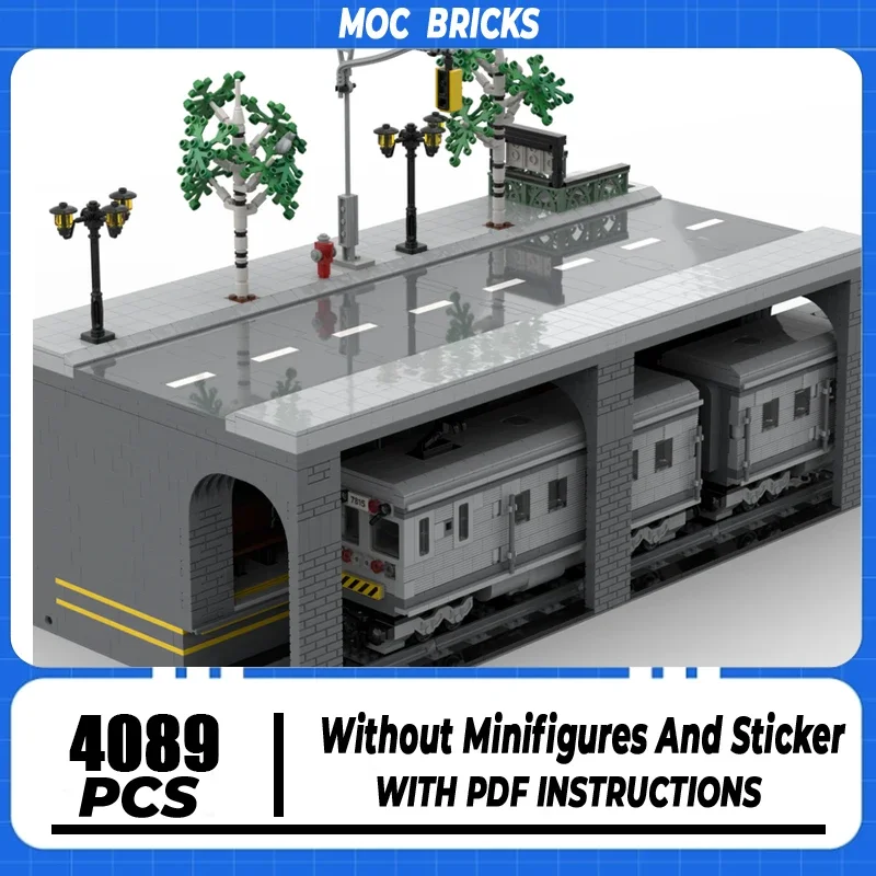 

City Street View Moc Building Bricks Underground Metro Station Model Technology Modular Blocks Construstion Assembly Toy Gifts