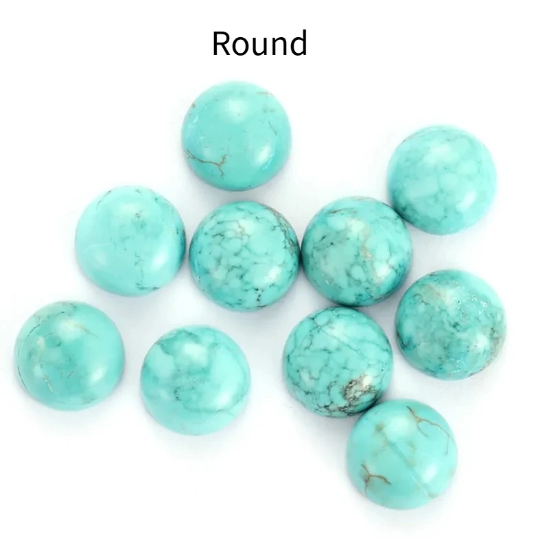 1pc/5pcs/10pcs-Set of Irregular 10mm Natural Gemstone Turquoise Multiple Sizes Smooth Jewelry DIY Production Jewelry Wholesale