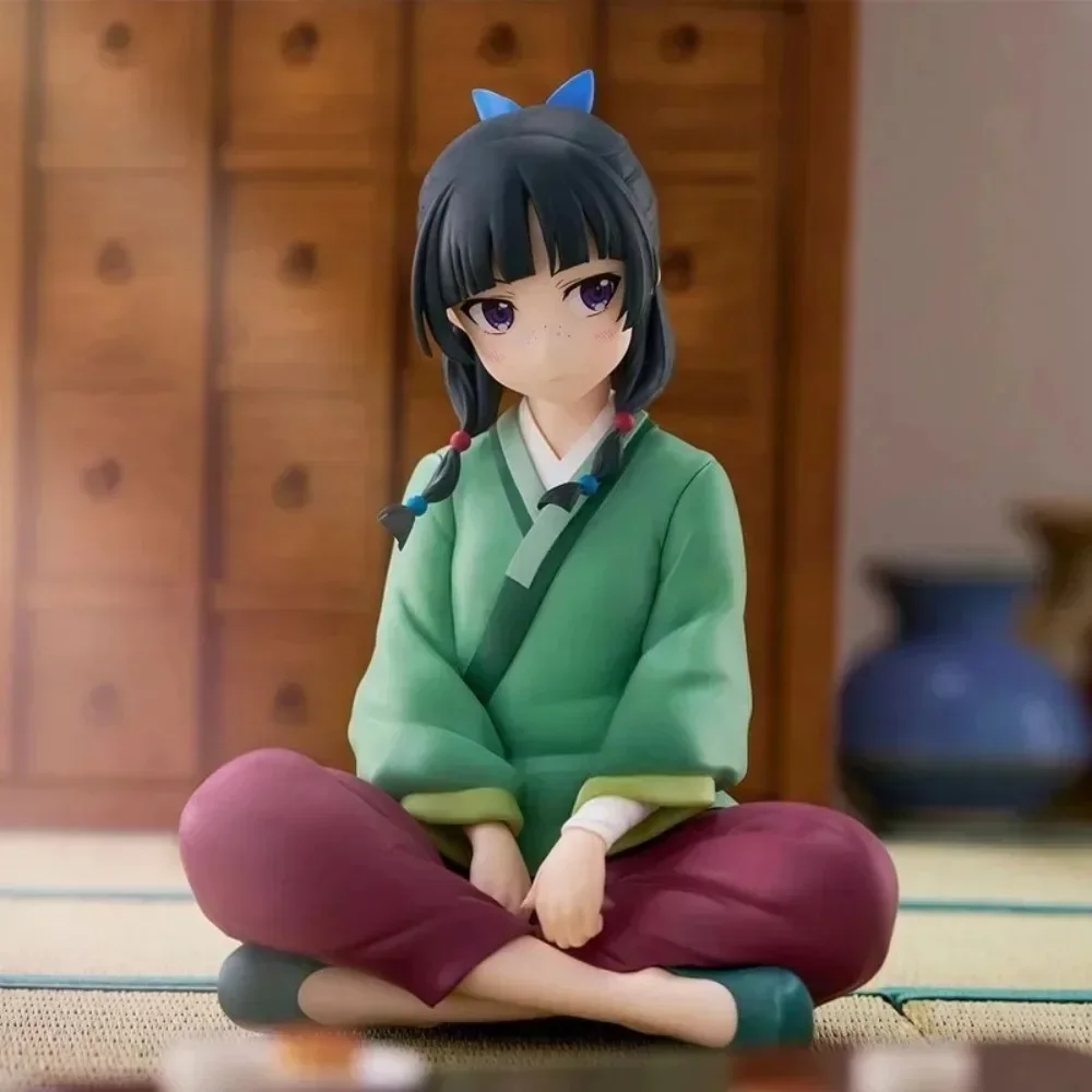 

Anime The Apothecary Diaries Maomao Figurine 18cm PVC Model Cute Girl Sitting on Bench Collection Gift Toy for Fans
