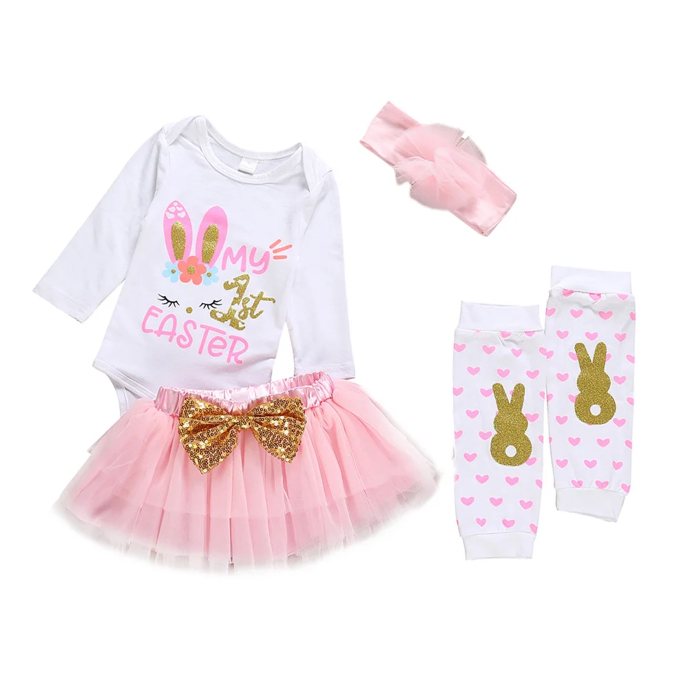 3 قطعة فستان فضفاض للأطفال الرضع مجموعة 70 سنتيمتر 0-3 أشهر عيد الفصح زي دعوى للأطفال الصغار مهرجان ملابس الحفلات مريحة تناسب