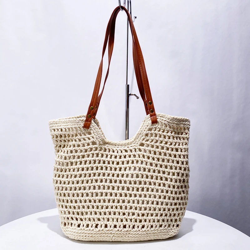 Hollow Out Tote Bolsas de playa para mujeres Bolsos y monederos de diseñador de lujo 2024 Nuevo en Casual Gran capacidad Tejido Hombro de axila Envío gratis Llegada rápida