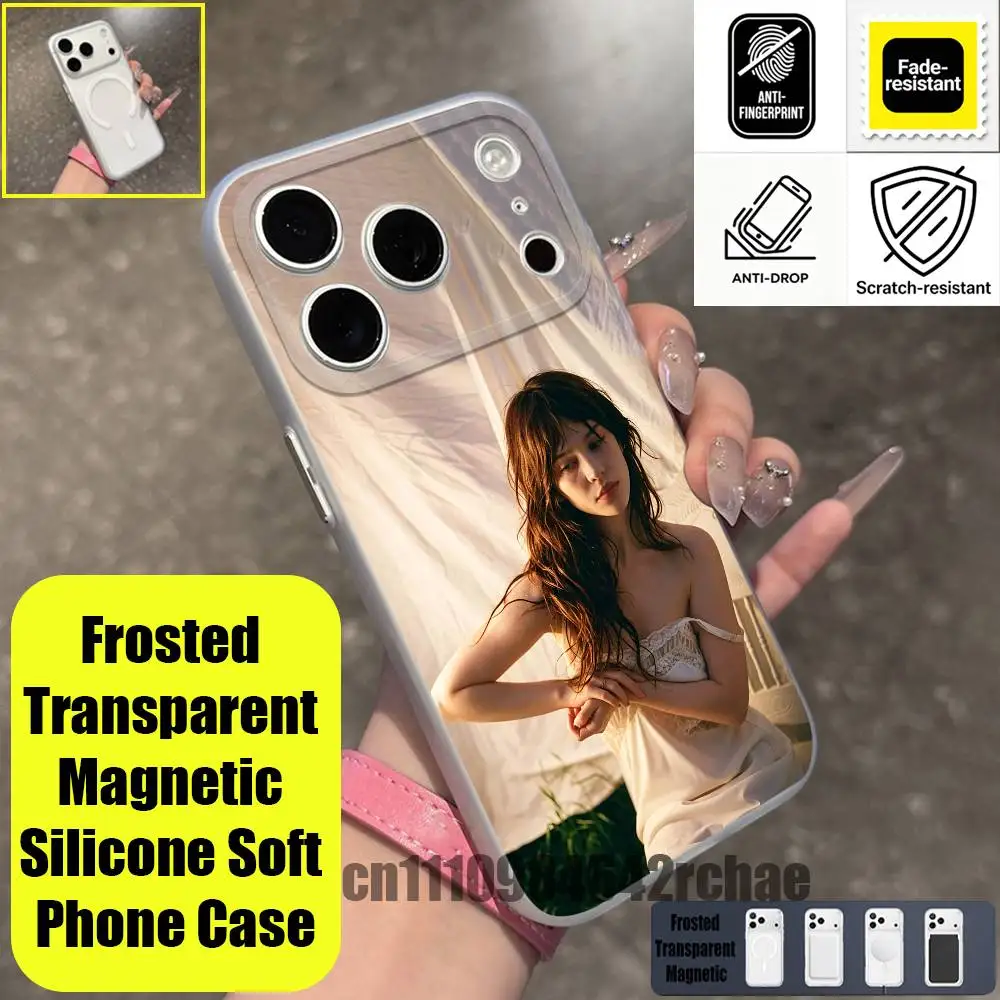 For iPhone 14 16 12 15 13 17 11 E Pro Max Plus Air Mini For Magsafe Magnetic Clear For Sophie Thatcher Phone Case