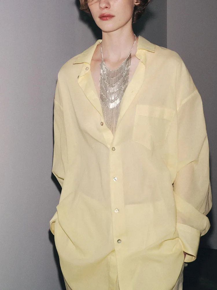 مريح غير رسمي فضفاض طويل Sve بياقة irt المرأة Faion خريف 2025 وصول جديد ملابس متعددة الاستخدامات ملابس المسرح العرقي