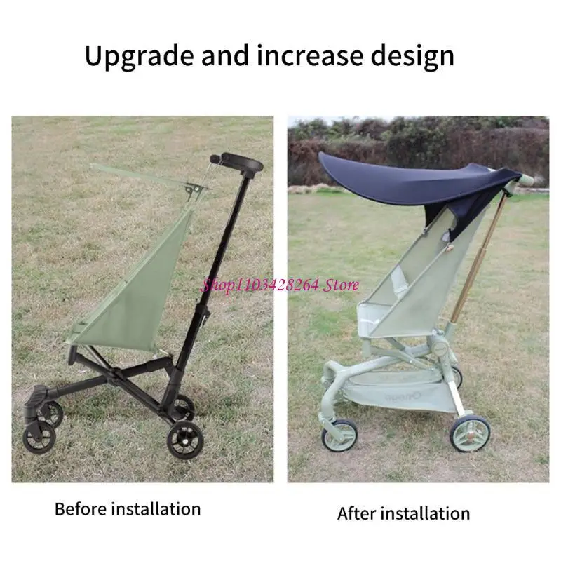 

Infant Pocket Strollers Sunshade Baby Pram Cart Sun Shade Kids Top Awning Black