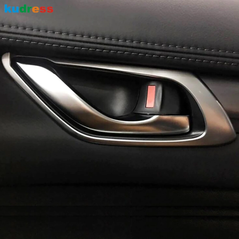 سيارة داخل مقبض الباب الداخلي إكسسوارات خارجية لأبواب السيارات الكسوة لمازدا CX8 CX-8 2017-2020 2021 2022 2023 2024 2025 ماتي الداخلية اكسسوارات #2