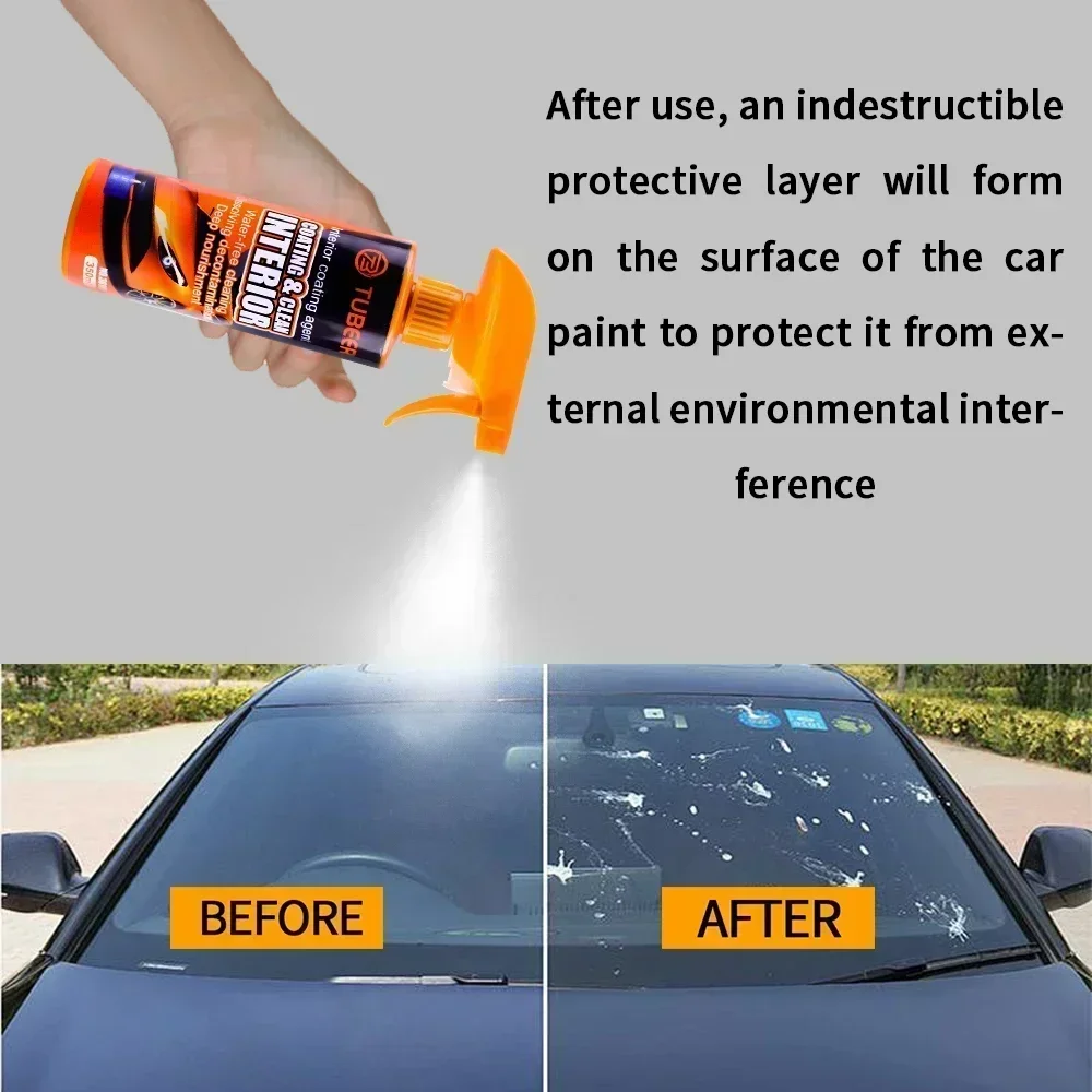 Car Interior Coating Agent Multiple Purpose Water-Free Spray for Cars Care Refurbished To Decontaminate and Dust Remover