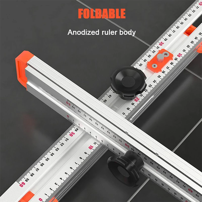 4 In 1 Drilling Positioning Ruler Combination Angle Ruler T-Shaped Ruler Cabinet Hardware Jig Drawer Installation Woodworking