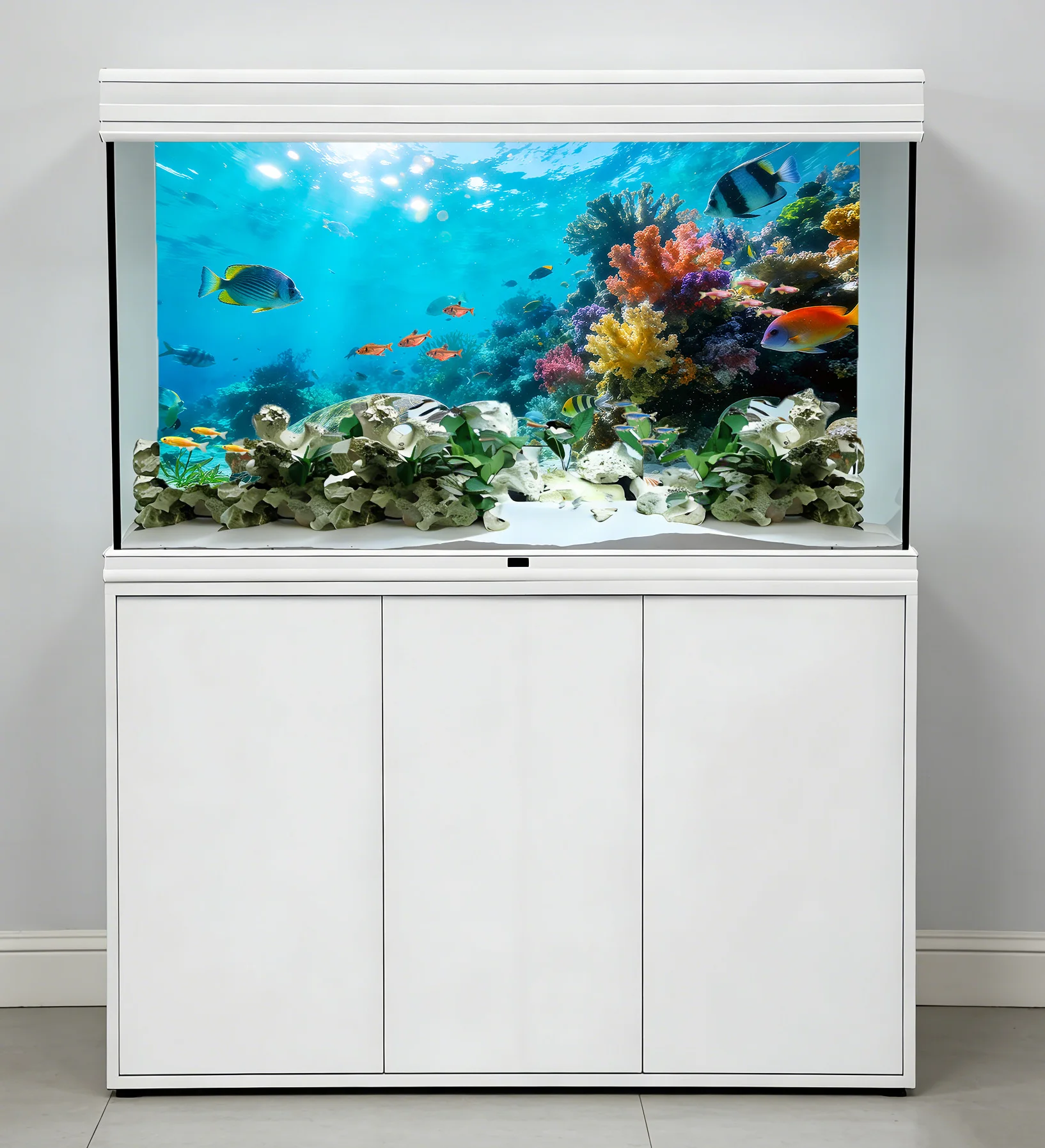 Flussbett-Treibholz, Aquarium-Hintergrundbild, Aquarium-Hintergrundaufkleber, Selbstklebend, Aquarium-Landschaftsgestaltung Dekor – Detail 34