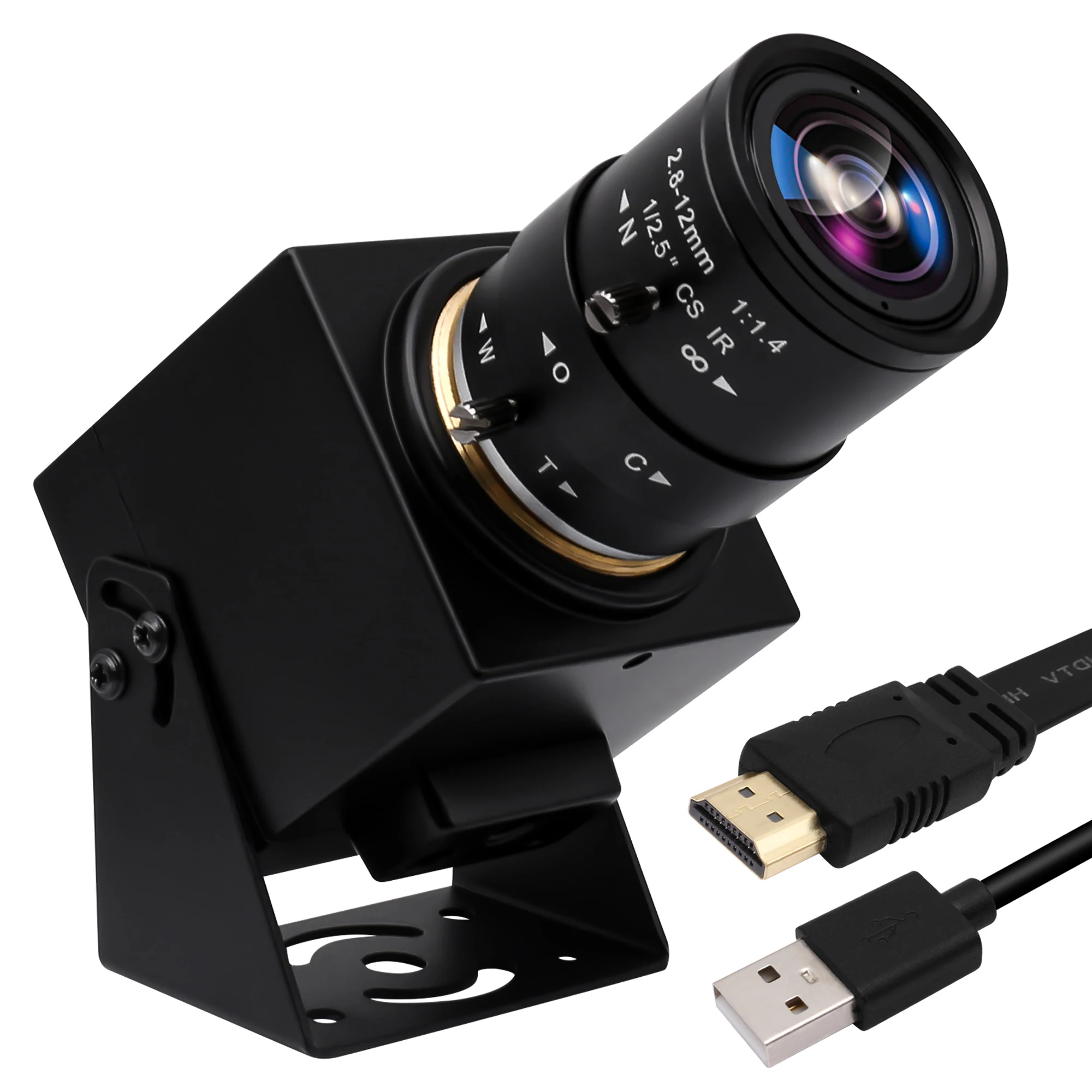 ELP 4K 30FPS USB HDMI Camera H.264 Digital Zoom Webcam USB Video Conference Camera with 2.8-12mm lens