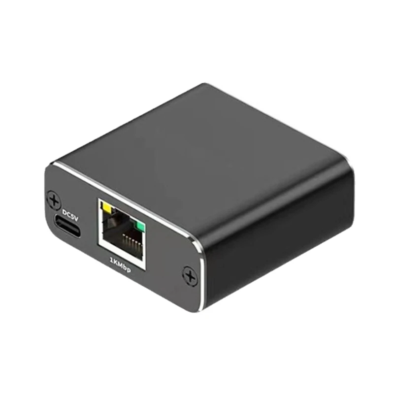 

RJ45 Splitter 1 to 2 1000/100Mbps RJ45 Extension Connector Coupler USB Power Port For Computer Hub Router Top Quality