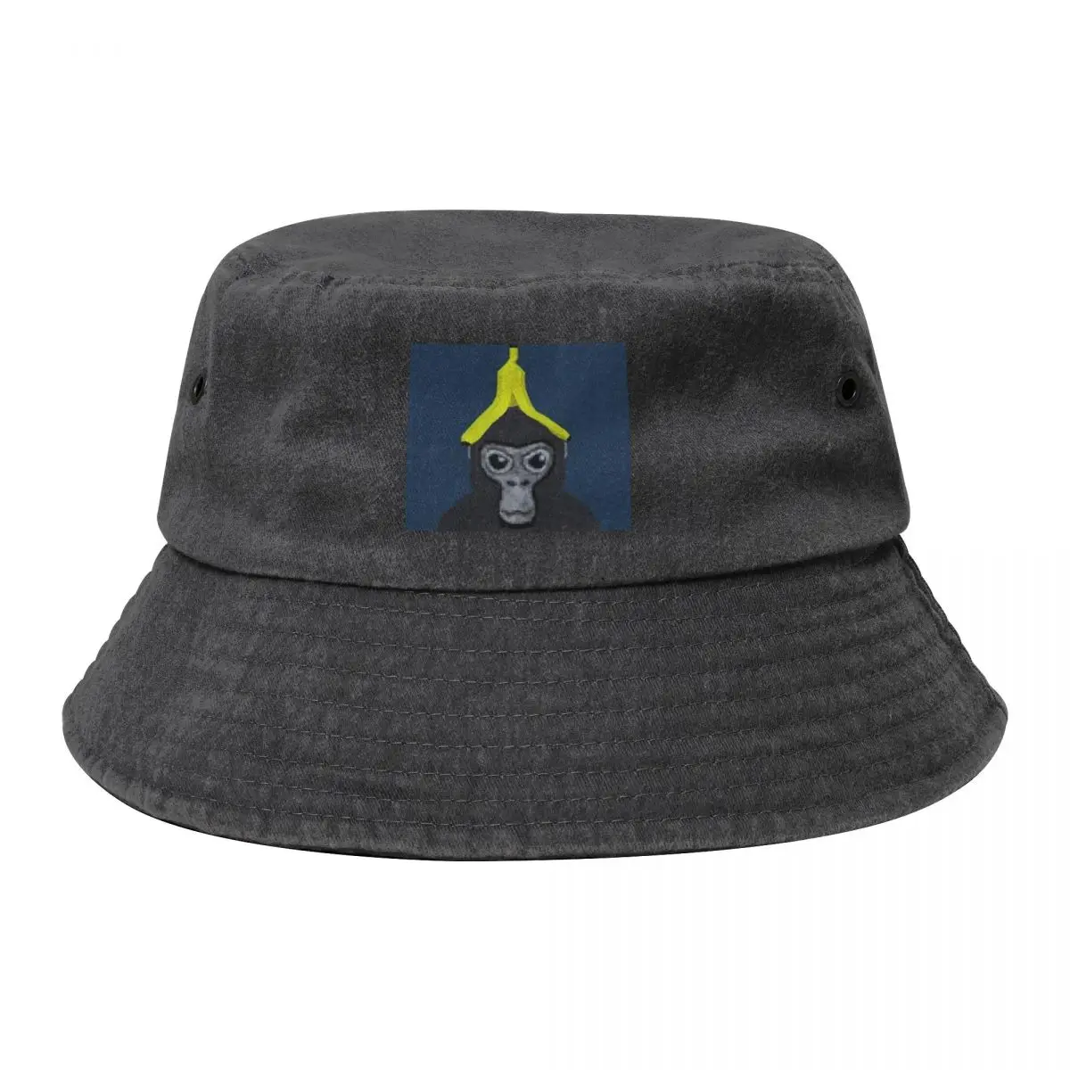 

Gorilla tag monkey with banana Bucket Hat New Hat Sports Cap Golf Hat Women's Golf Clothing Men's