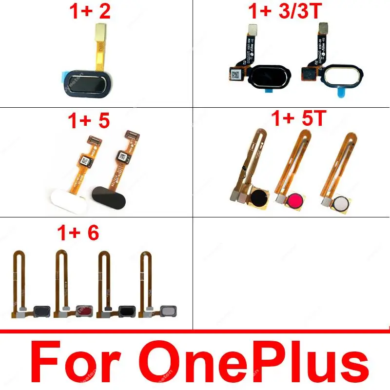 Genuine Home Button Fingerprint Sensor For Oneplus 2 3 3T 5 5T 6 Menu Return Key Touch with Frame Flex Ribbon Cable Repair Parts