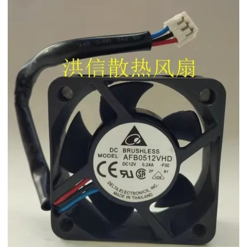New Cooler Fan 5020 AFB0512VHD-FOO DC12V 0.24A 3-wire Speed Measurement Cooling Fan 5CM 50×50×20mm