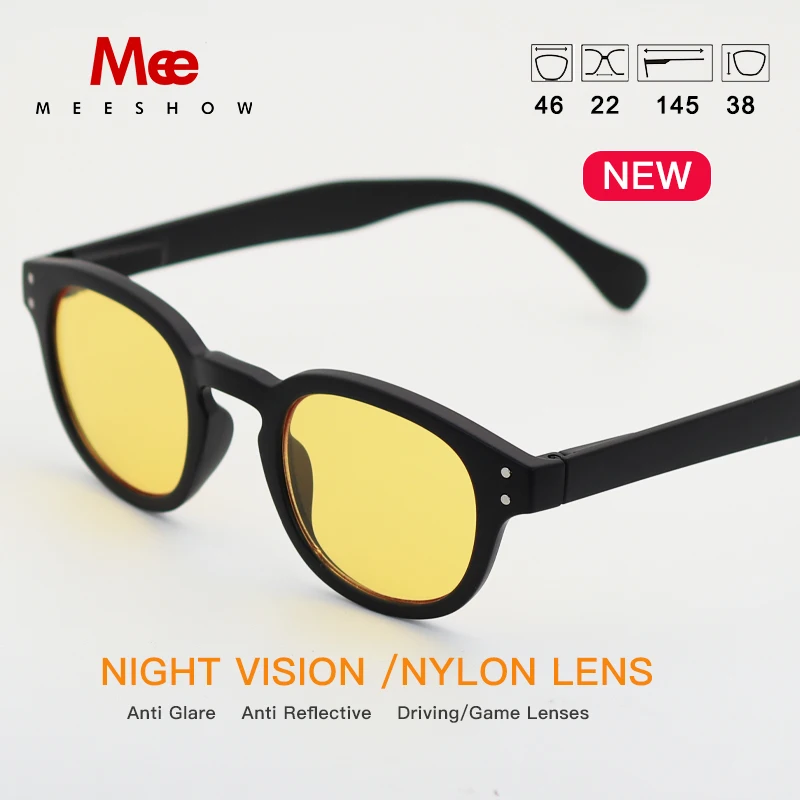 Meeshow Brand Sunglasses New Men Women Retro Fashion Driving Design Frame  UV Protection Night Vision Yellow Sun glasses