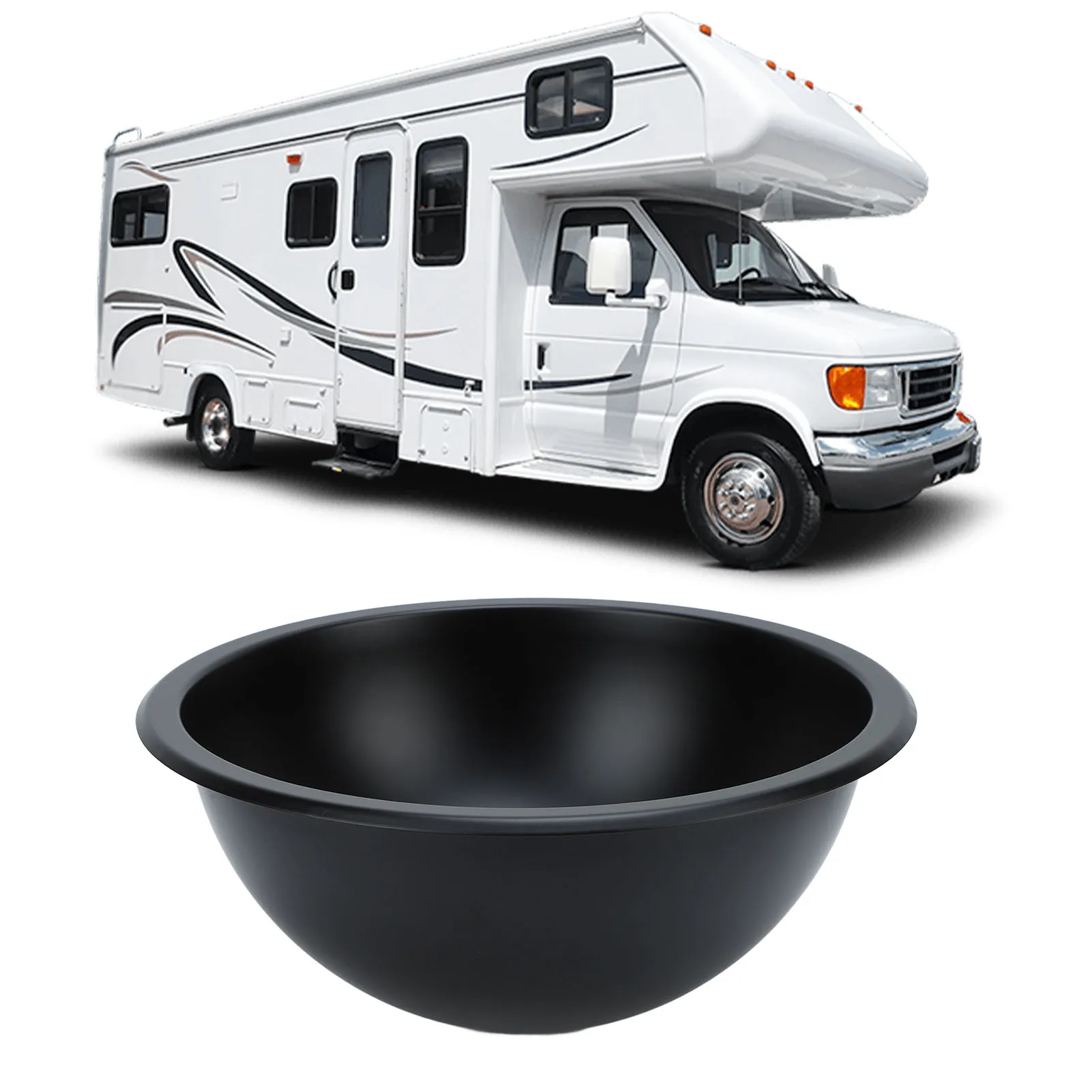 

Раковина из нержавеющей стали 304, 12 дюймов, круглый сливной порт 40 мм, простая в обслуживании раковина большой емкости для ванной комнаты для лодки, каравана, автофургона