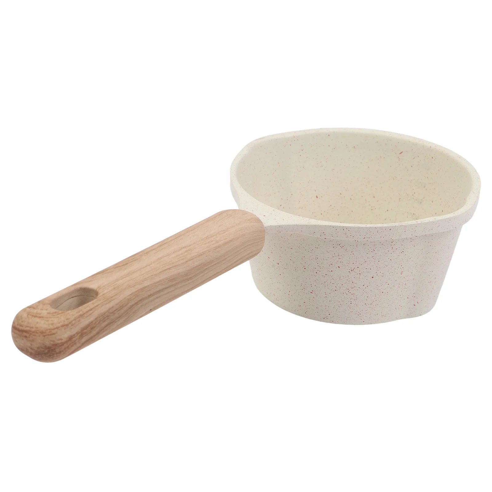 Black Cast Aluminium Hot Pot Beech Wood Handle Design Compatible With Induction Stoves Convenient For Heating Oils