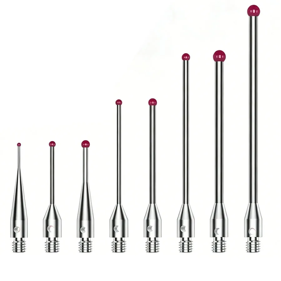 CNC Machine Tool Three Coordinate Ruby Probe M3 Thread Carbon Fiber Stainless Steel Rod Probe
