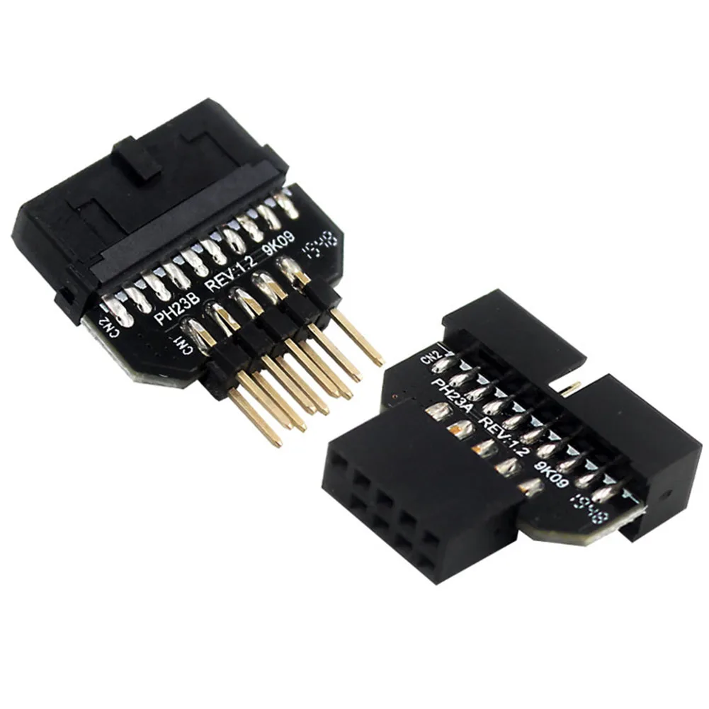 9-контактный переходник USB2.0 на USB 3,0 19pin с передней панелью, штепсельный разъем, материнская плата USB 2,0 19/20pin на USB 9-контактный переходник