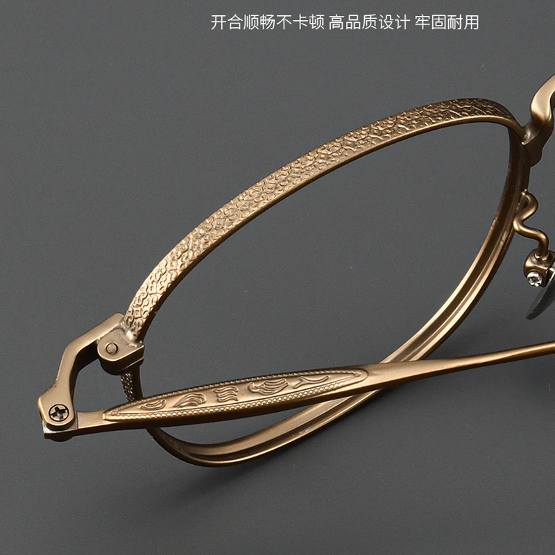 

High Quality Handmade Titanium Optical Glasses Frame Men Women Luxury Vintage Square Computer Eyeglasses Bronze Eyewear