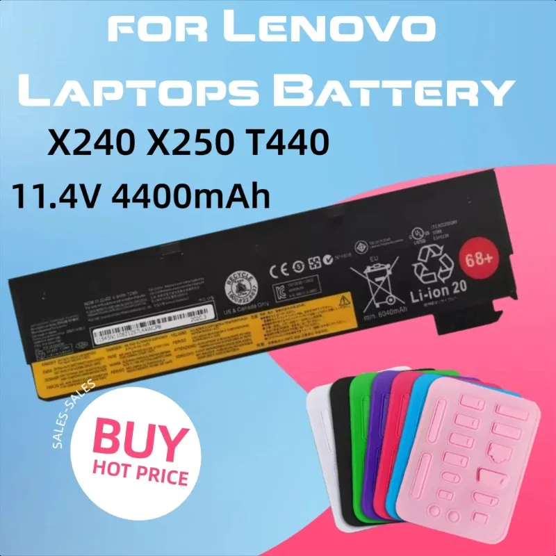 

11.4V 4400mAh for Lenovo X240 X250 T440 T450 T460P X260 X270 K2450 Laptops Battery