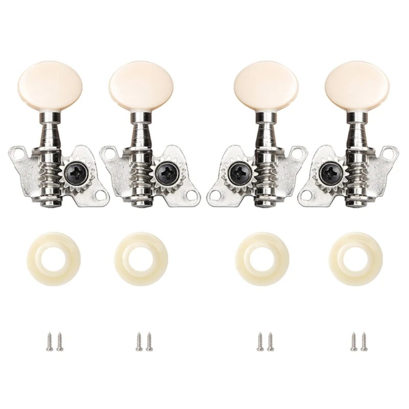 Ukulele Tuning Peg 2L2R Tuners Classical Ukulele Opened Machine Heads Knobs Open Gear Tuners with Mounting Screws