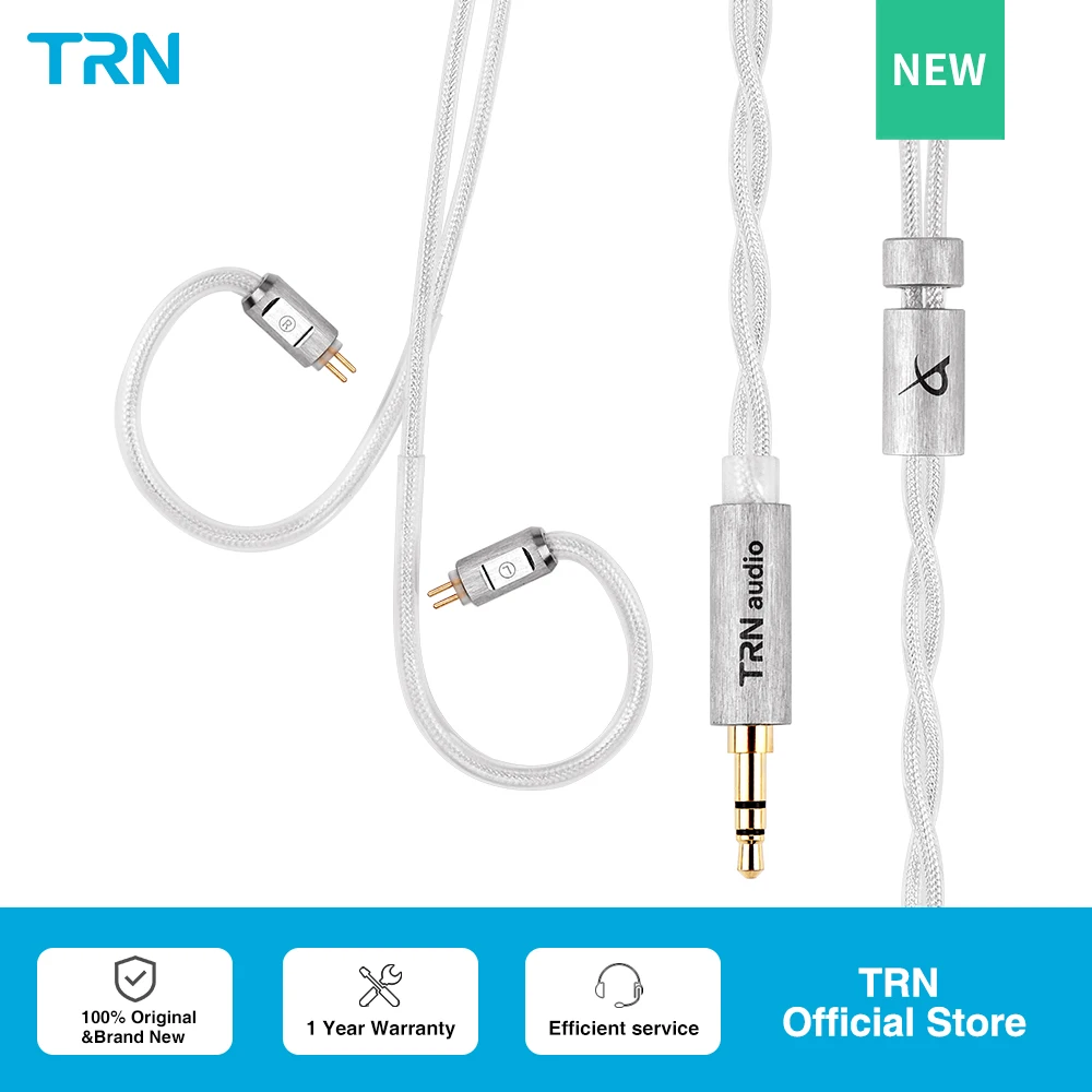 

TRN Ice Eel high-purity single crystal copper silver-plated cable 3.5mm/4.4mm 0.78/2pin compatible