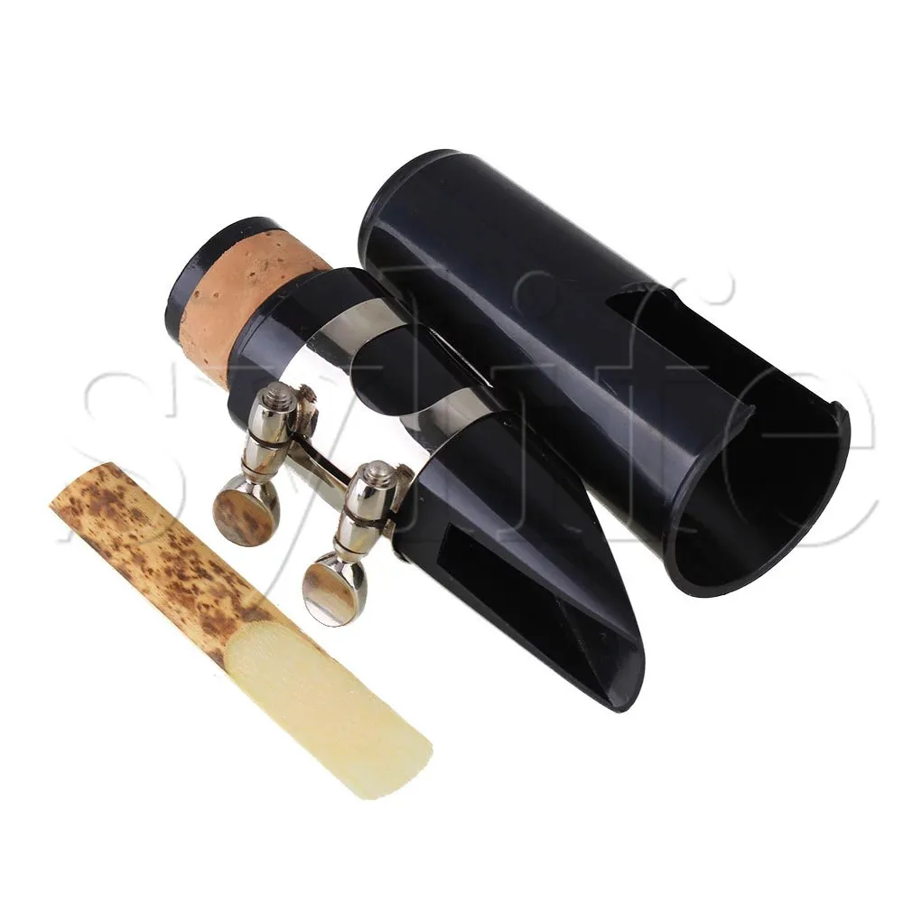 Sliver Plastic 4# Saxophone Mouthpiece Kit for B Flat Clarinet Saxophone