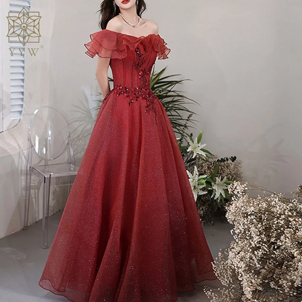 Robe de soirée longue à paillettes A-ligne pour femmes, robes de mariée, robe de Rh, fête formelle, tout ce qui est pour les femmes, mode de luxe éducative