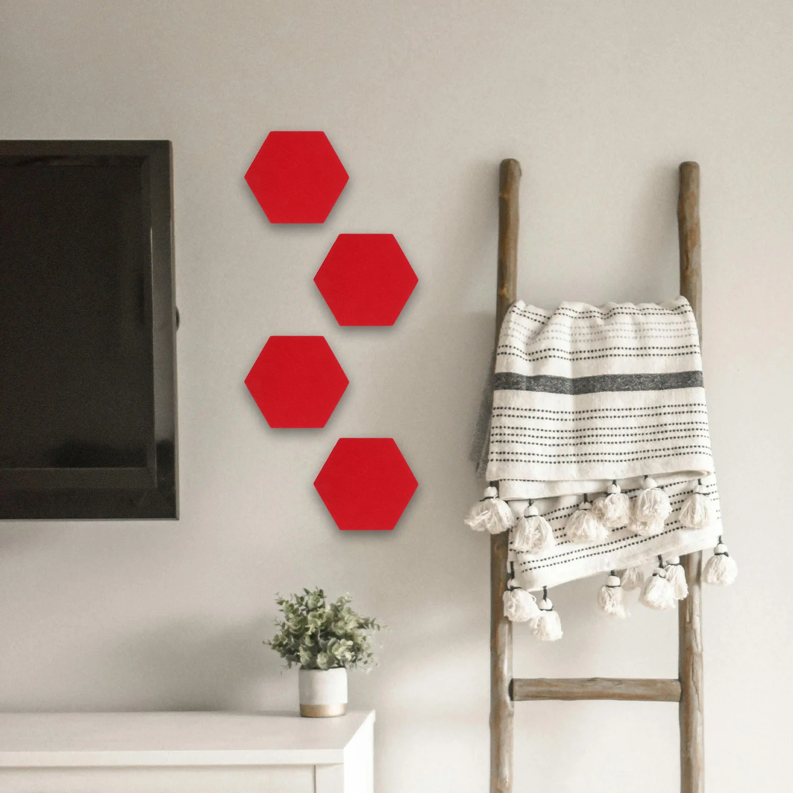 แผ่นผนังสักหลาดรูปหกเหลี่ยม 12 ชิ้น แผ่นติดผนัง DIY แบบมีกาวในตัว สำหรับตกแต่งห้องนั่งเล่น ห้องนอน สำนักงาน ตกแต่งบ้าน ศิลปะบนผนัง