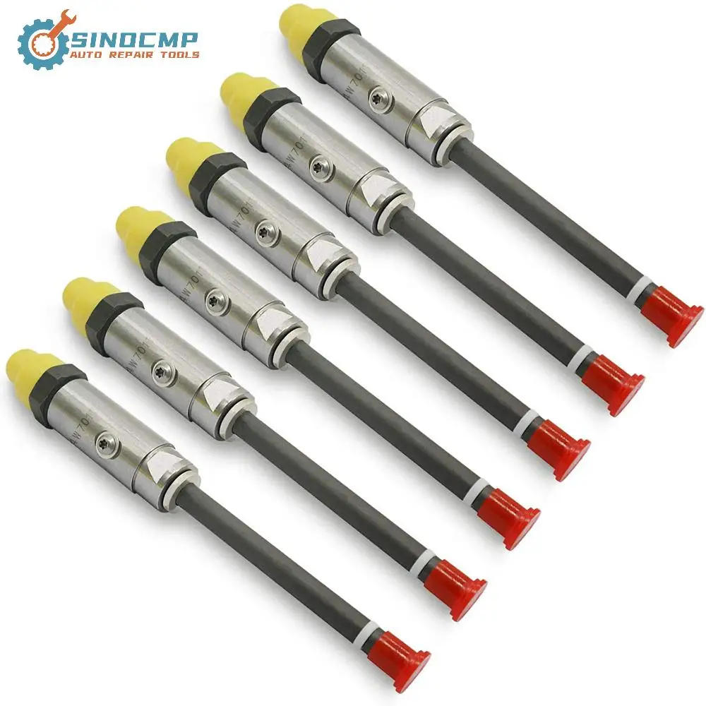 

6 шт. топливная форсунка-карандаш 4W7017 подходит для CAT 3306 3406 3406B 3406C 3412 система подачи топлива, детали двигателя топливной форсунки